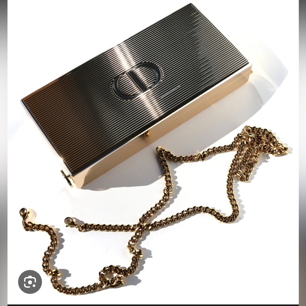 Dior makeup clutch gold